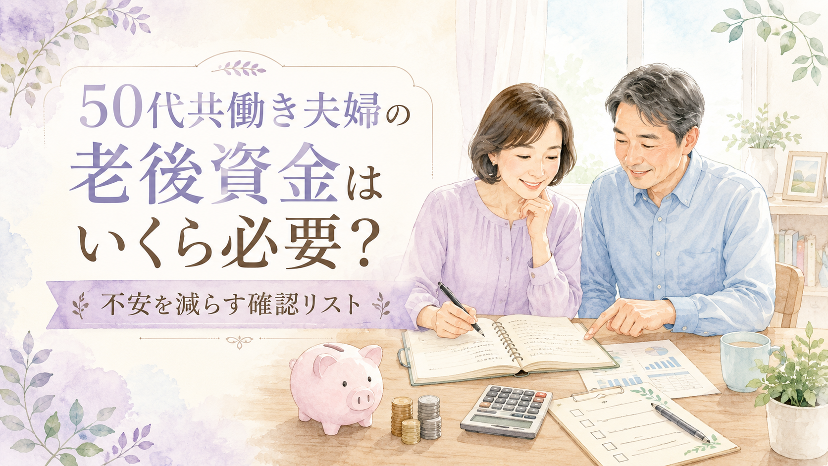 50代共働き夫婦の老後資金に必要な金額は？不安解消確認リストと40代後半~50代のプレ定年期の過ごし方