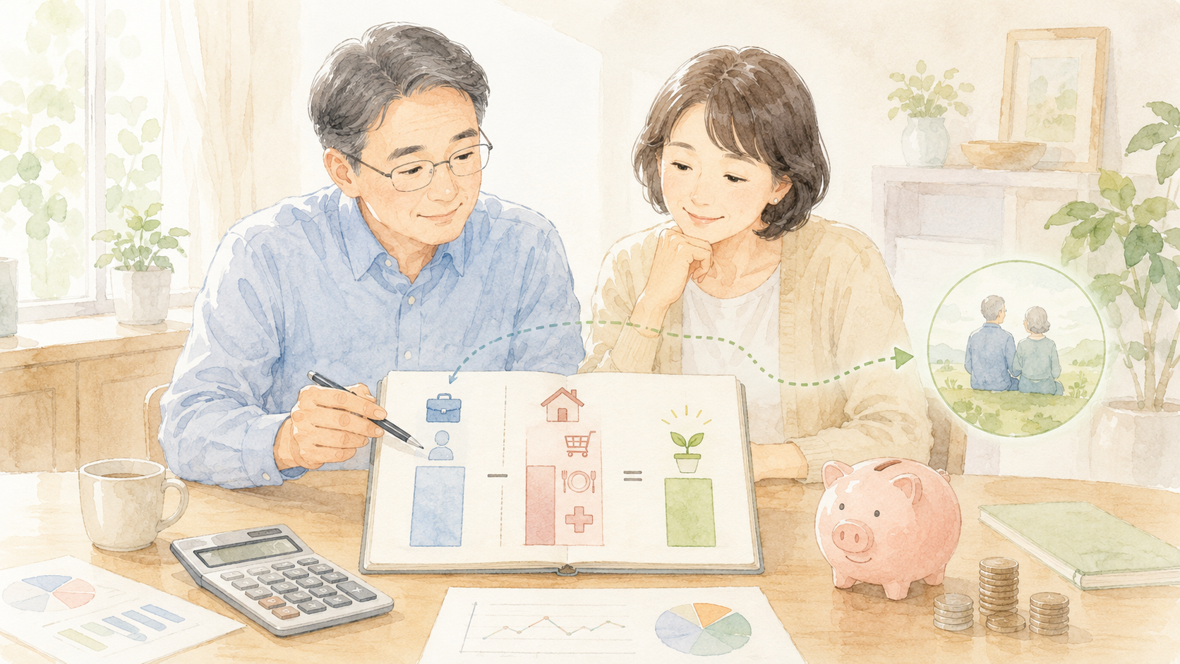 50代共働き夫婦の老後資金に必要な金額は「世帯ごとの収支差分」で決まります
