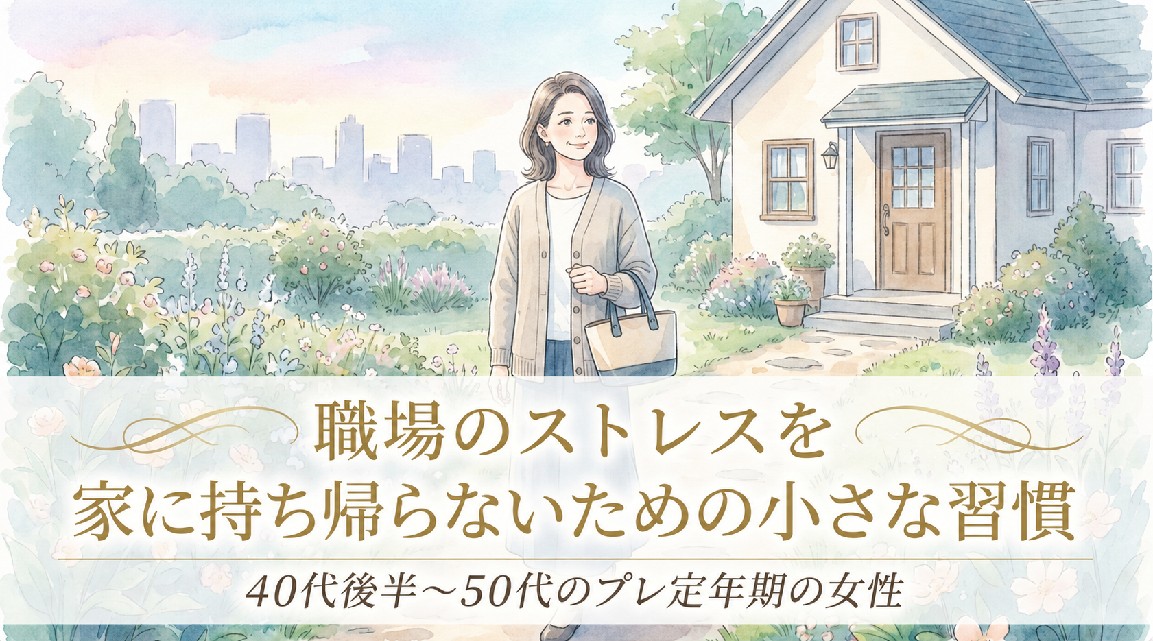 職場のストレスを家に持ち帰らないための小さな習慣｜40代後半～50代のプレ定年期の女性