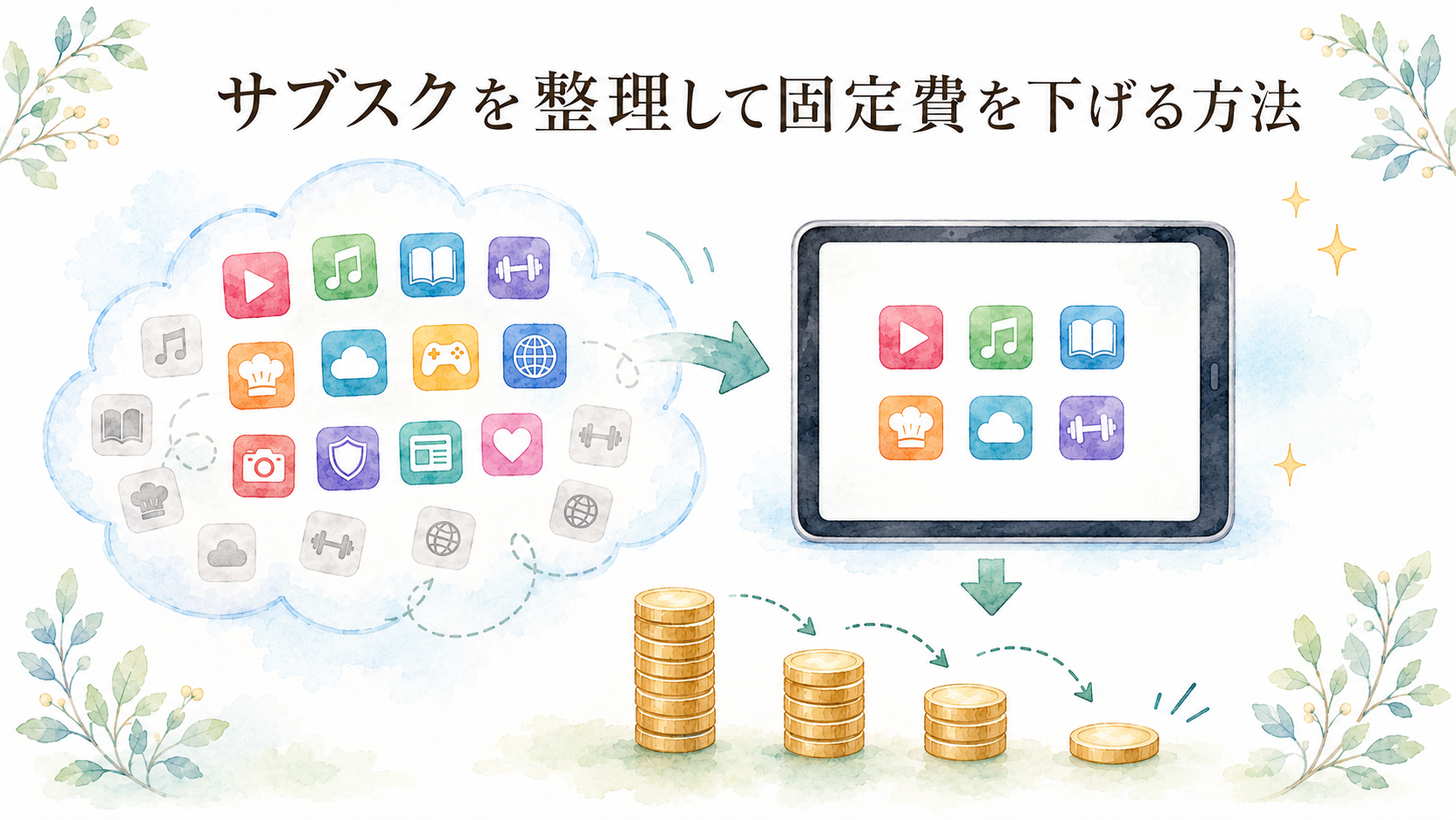 サブスクを整理して固定費を下げる方法