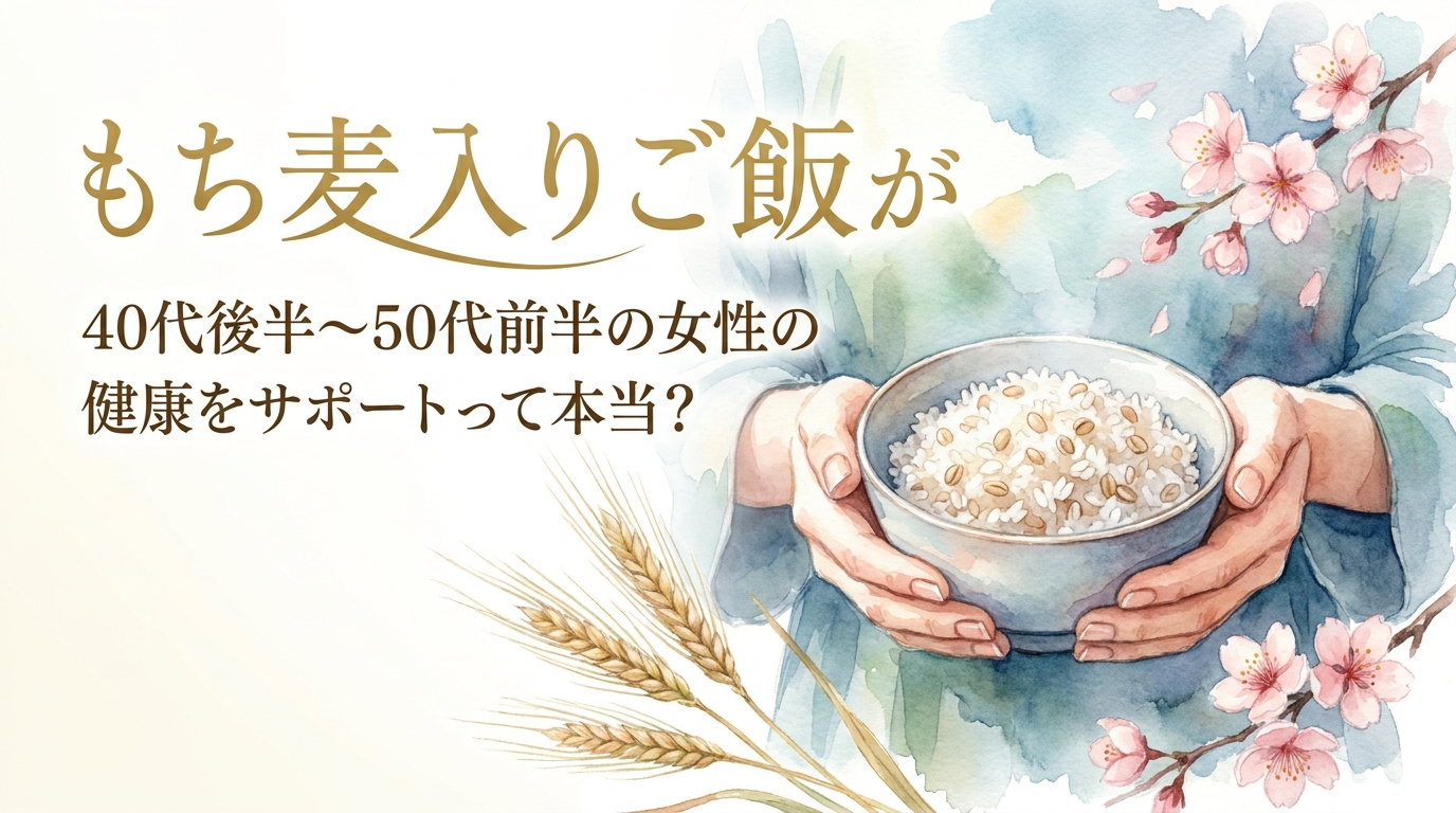 もち麦入りご飯が40代後半～50代前半の女性の健康をサポートって本当？