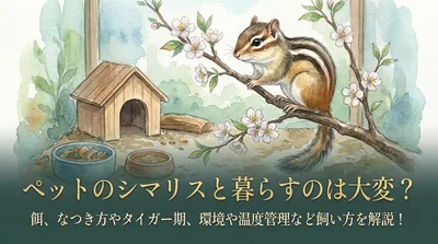 ペットのシマリスと暮らすのは大変？｜餌、温度管理、なつき方やタイガー期など飼い方を解説！
