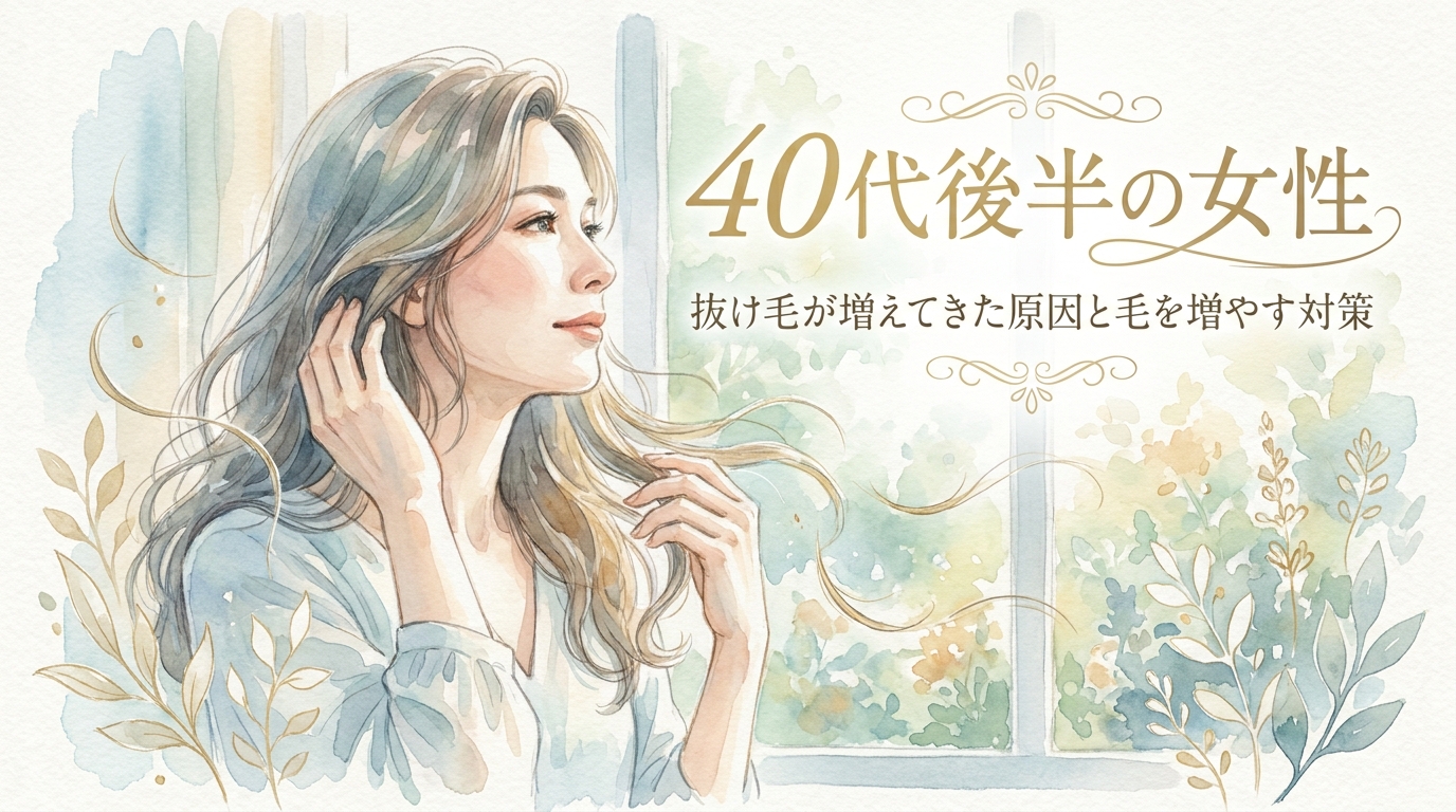 40代後半の女性｜抜け毛が増えてきた原因と毛を増やす対策