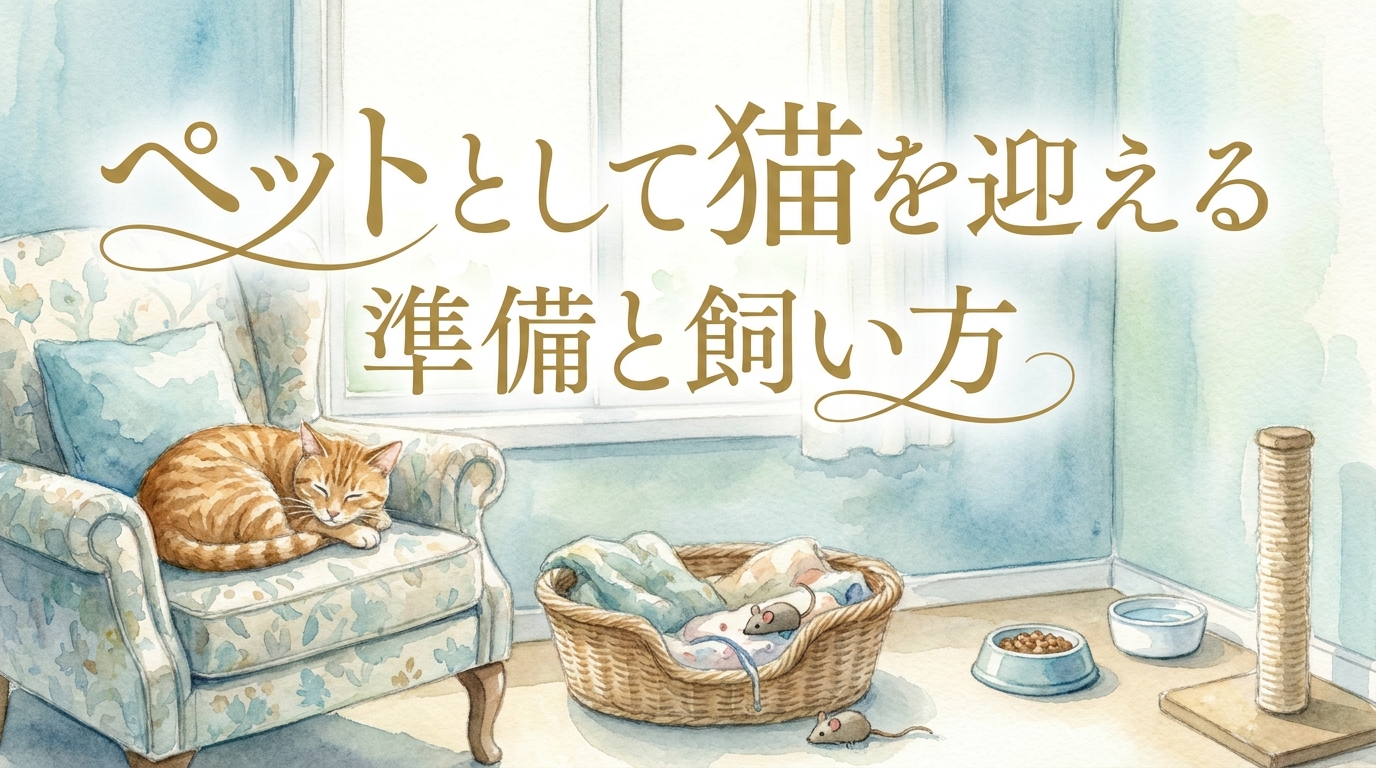 ペットとして猫を迎える準備と飼い方
